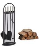 Relaxdays Set de scule pentru șemineu modern Relaxdays, 5 piese (10023403)