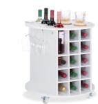Relaxdays Suport pentru vinuri albe pe roți (10025983) Suport sticla vin