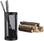 Relaxdays Set de 5 scule pentru șemineu Relaxdays într-o găleată (10023450)