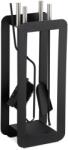 Relaxdays Set de scule pentru șemineu Relaxdays, 5 piese, negru, modern (10044320)