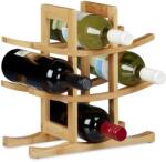 Relaxdays Suport de vin din bambus Relaxdays pentru 9 sticle (10020851) Suport sticla vin