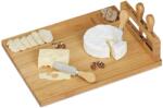 Relaxdays Platou de brânzeturi din bambus Relaxdays cu tacâmuri (10046880) Tava