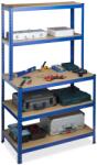Relaxdays Raft Relaxdays rezistent cu banc de lucru, albastru (10039266) Raft