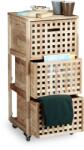 Relaxdays Recipient cu roți Relaxdays cu 3 compartimente, nuc (10020648) Raft
