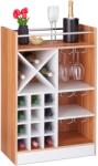 Relaxdays Suport mare pentru vinuri cu suport pentru pahare de vin (10045314) Suport sticla vin
