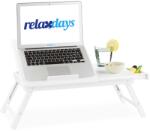 Relaxdays Masă pentru laptop Relaxdays din bambus, albă (10027643) Suport laptop