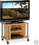 Relaxdays Masă TV Relaxdays cu roți și 2 compartimente (10038894)