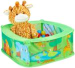 Relaxdays Piscină cu bile pentru bebeluși Jungle cu 50 de bile (10043122)