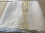 fuggonyoutlet Voile, Agnes, fehér alapon arany, 300x260 cm