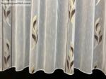 fuggonyoutlet Voile, Halime, fehér alapon barna arany, 300x210 cm
