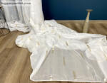 fuggonyoutlet Voile, Parketta, fehér alapon arany, 300x260 cm