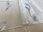 fuggonyoutlet Voile, Halime, fehér alapon szürke, 300x210 cm