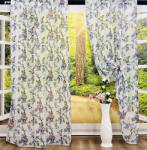 fuggonyoutlet Voile, futó rózsák, kék lila , 145x250 cm 2 db csomag