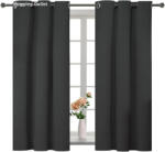 fuggonyoutlet Sötétítő, Blackout, Brielle, Fekete, 140x245 cm, 2db-os csomag