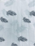 LE ROYAL Zuhanyfüggöny, Yaz , Fehér alapon, Fekete Szürke180x180 cm