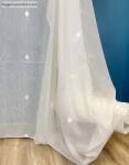 fuggonyoutlet Méteráru, Voile, krém alapon krém Kocka 280 cm