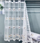 fuggonyoutlet Méteráru, kávés , Vitrázs Függöny, Zsakar, fehér, 120 cm