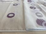 fuggonyoutlet Voile, Karikas, fehér alapon lila, 300x260 cm