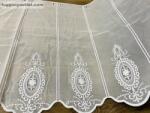 fuggonyoutlet Méteráru, Vitrázs Függöny, Voile Barokk, fehér, 60 cm
