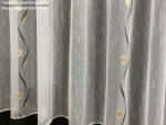 fuggonyoutlet Voile, Roshan, fehér alapon barna, 500x260 cm