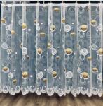 fuggonyoutlet Labdás, fehér alapon barna, 300x175 cm