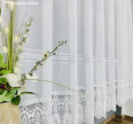 fuggonyoutlet Zsuzsa, ezüstfém Csíkos, fehér, 300x170 cm