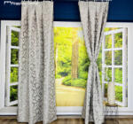 fuggonyoutlet Sötétítő, Kacskaringó, Selyem Galambszürke, 140x180 cm, 2db-os csomag