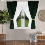 fuggonyoutlet Decor, Szett, fehér függöny 400x155, zöld sötétitő, 2x140x160 cm
