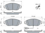 Bosch 0 986 494 704 set placute frana disc