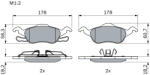 Bosch 0 986 494 284 set placute frana disc