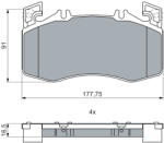 Bosch 0 986 460 024 set placute frana disc