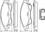 Bosch 0 986 494 644 set placute frana disc