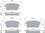 Bosch 0 986 494 557 set placute frana disc
