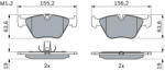 Bosch 0 986 424 767 set placute frana disc