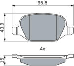 Bosch 0 986 424 553 set placute frana disc