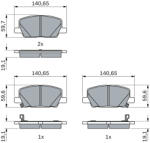 Bosch 0 986 424 896 set placute frana disc