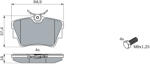 Bosch 0 986 494 040 set placute frana disc
