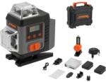 TOYA Nivela laser cu linii Sthor 18007 Verde | Raza de masurare: 0 - 25 m | 2 x 3 Ah acumulatori + incarcator | In valiza (18007)
