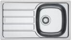 Franke Chiuveta inox Franke SKL 611-78/44 ST, dreptunghiulara, 1 cuva si picurator pe partea stanga, 78x43.5x15 cm, adancime cuva 15 cm, Inox dekor, 101.0715. 815 (101.0715.815) Chiuveta