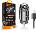 ALIGATOR Mini încărcător auto Aligator Power Delivery 30W, USB-C + USB-A, cablu USB-C/USB-C (CHPD0007)