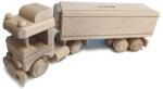Tonap Pușculiță camion din lemn de fag, roți mobile, design clasic (DH5) Decoratiune camera copii