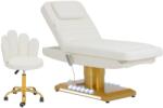 physa Kozmetikai kezelőágy elektromos, guruló szék - 3 motoros - 300 W - 188 x 70 x 59 - 80 cm - 200 kg - fehér/arany (PHYSA SAVONA WHITE)