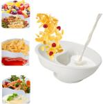 Teno Teno® 3 az 1-ben gabonatál, beépített elválasztó, hátsó fogantyú, ropogós gabonafélék, univerzális, 18, 5 x 10 cm, fehér (TENO2159)