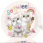  Papír tányérok macska mintával - 10 darab (364368)