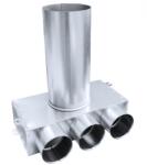  horganyzott acél szelepfogadó 125/3x75mm - mepokerkft - 20 500 Ft