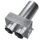  horganyzott acél szelepfogadó 125/2x75mm - mepokerkft - 16 600 Ft
