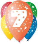 Godan Happy Birthday 7 Star léggömb, lufi 5 db-os 12 inch (30cm) (MLG301571)