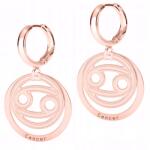  Aranyozott fülbevaló Rák csillagjegygel, 925-ös ezüst