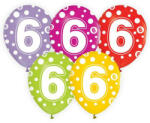 Godan Happy Birthday 6 léggömb, lufi 5 db-os 12 inch (30cm) (MLG141931)