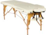 BodyFit pat de masaj din lemn pliabil cu 2 zone cu valiză de depozitare 216x60cm - bej (459)